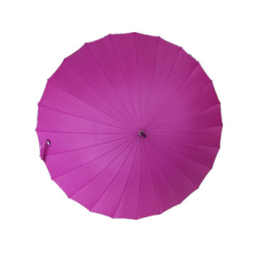 Auto aberto 24k Fucsia Pongee Straight Umbrella (JYSU-14)